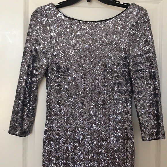 Aqua sequin dress size 6 - Picture 2 of 6